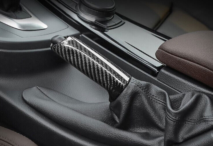 for BMW 3-4 Series GT 2014-2018 Real Carbon Fiber Brake Handle Handbrake Trim 1P