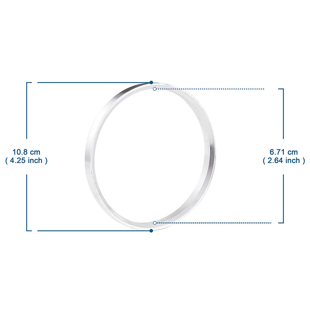 4x Aluminum Hub Centric Spacers Rings 108mm OD to 67.1mm ID (No Spacers)