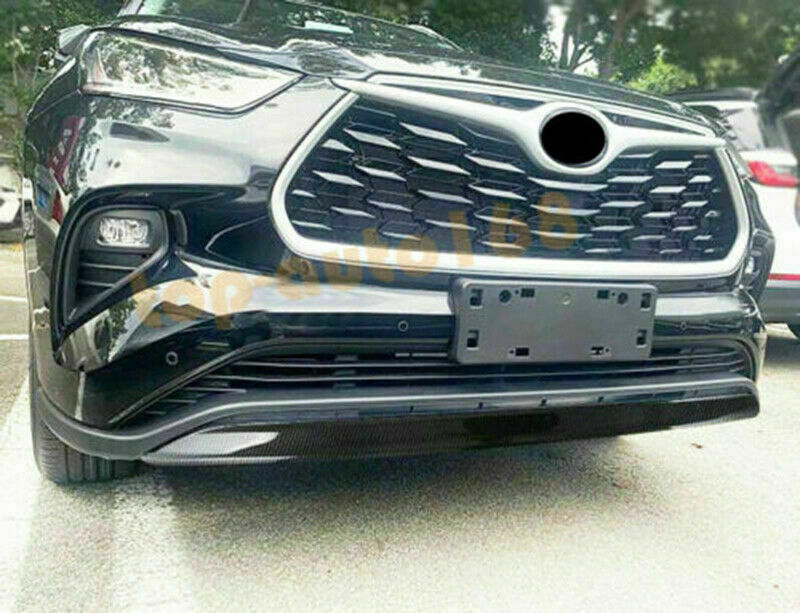 Carbon Fiber Front Bumper Bottom Panel Strip Trim For 2020-23 for Toyota Highlander