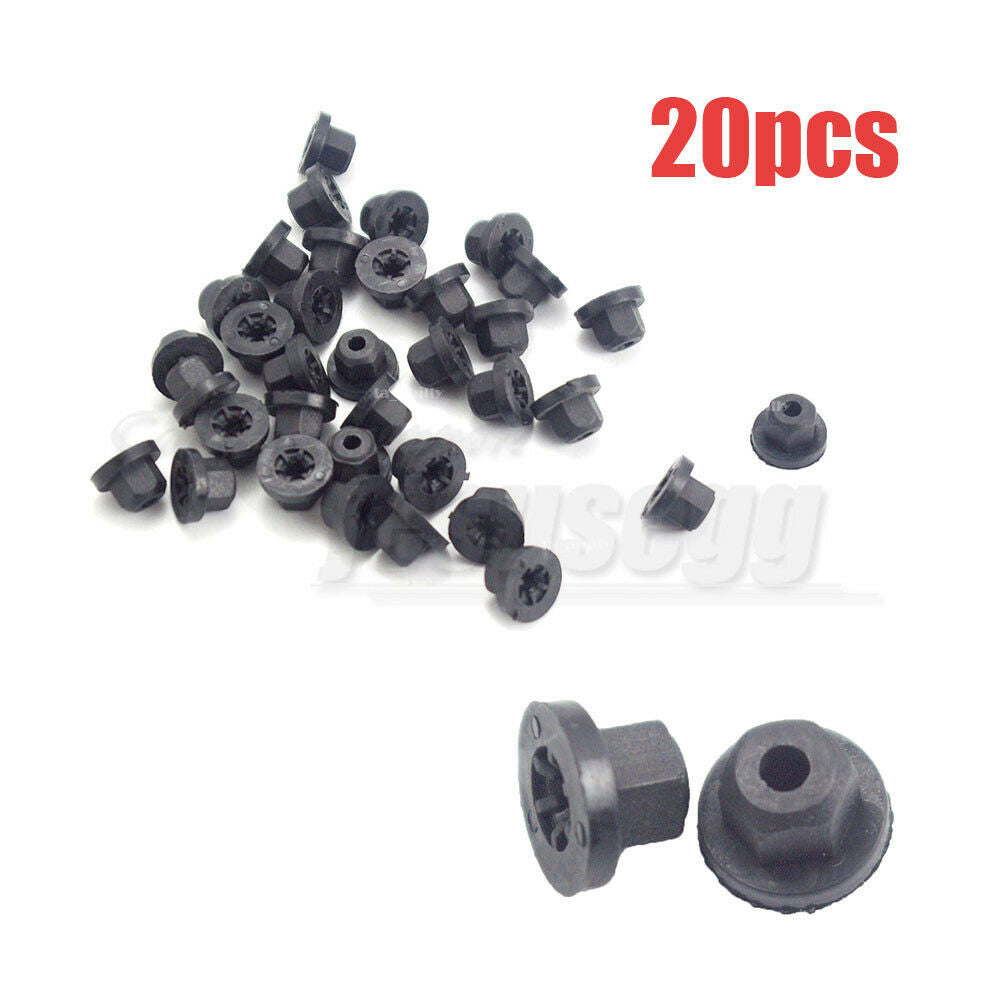 Set of 20 Plastic Body Nut Flange Clips for BMW E30 E32 for Benz 16131176747