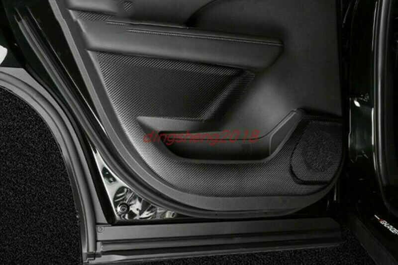 Carbon Fiber Leather Door Anti-Kick Anti-Dirty Trim for Toyota Highlander 20-23
