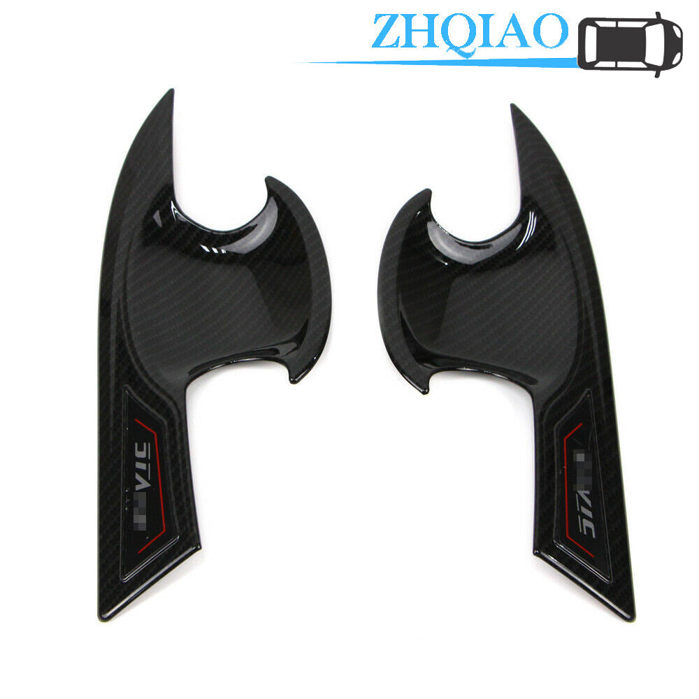 Carbon Fiber Style Door Handle Bowl Cover Trim for Honda for Civic 2016 2017 2018