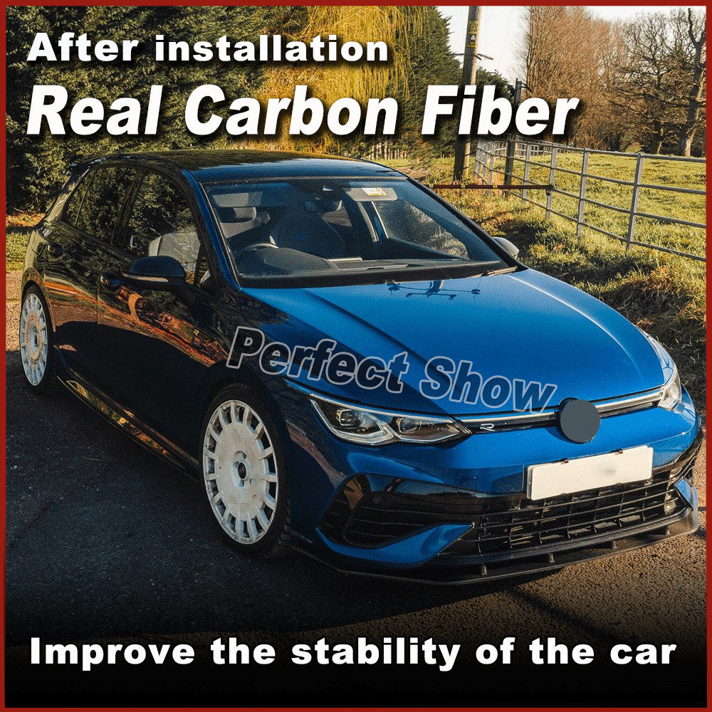 for VW for Volkswagen MK8 for Golf R 2021+ Real Carbon Side Skirt Extension Rocker Panel