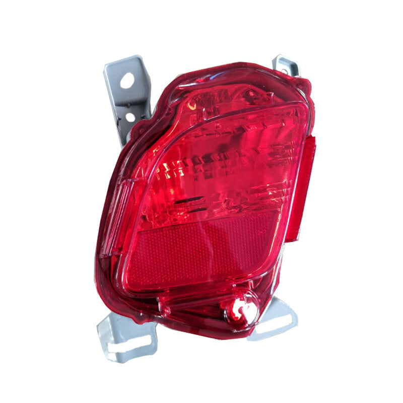 A pair of red rear bumper taillights and brake lights for Toyota Highlander 2014-2016.