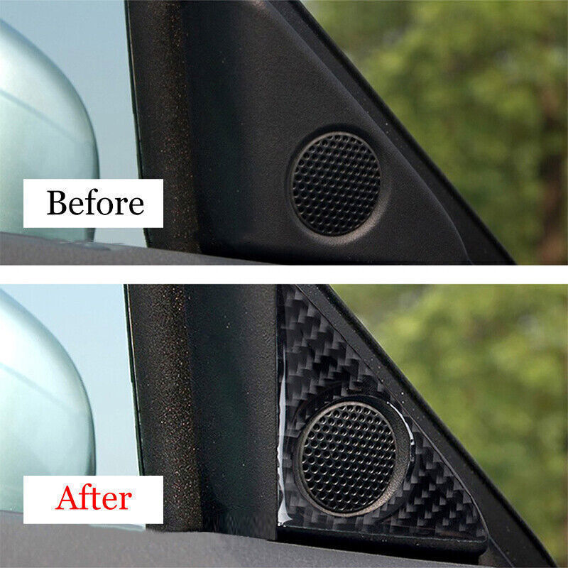 A Post Speaker Frame Cover Trim for Nissan GTR R35 2009-2016 Black Carbon Fiber