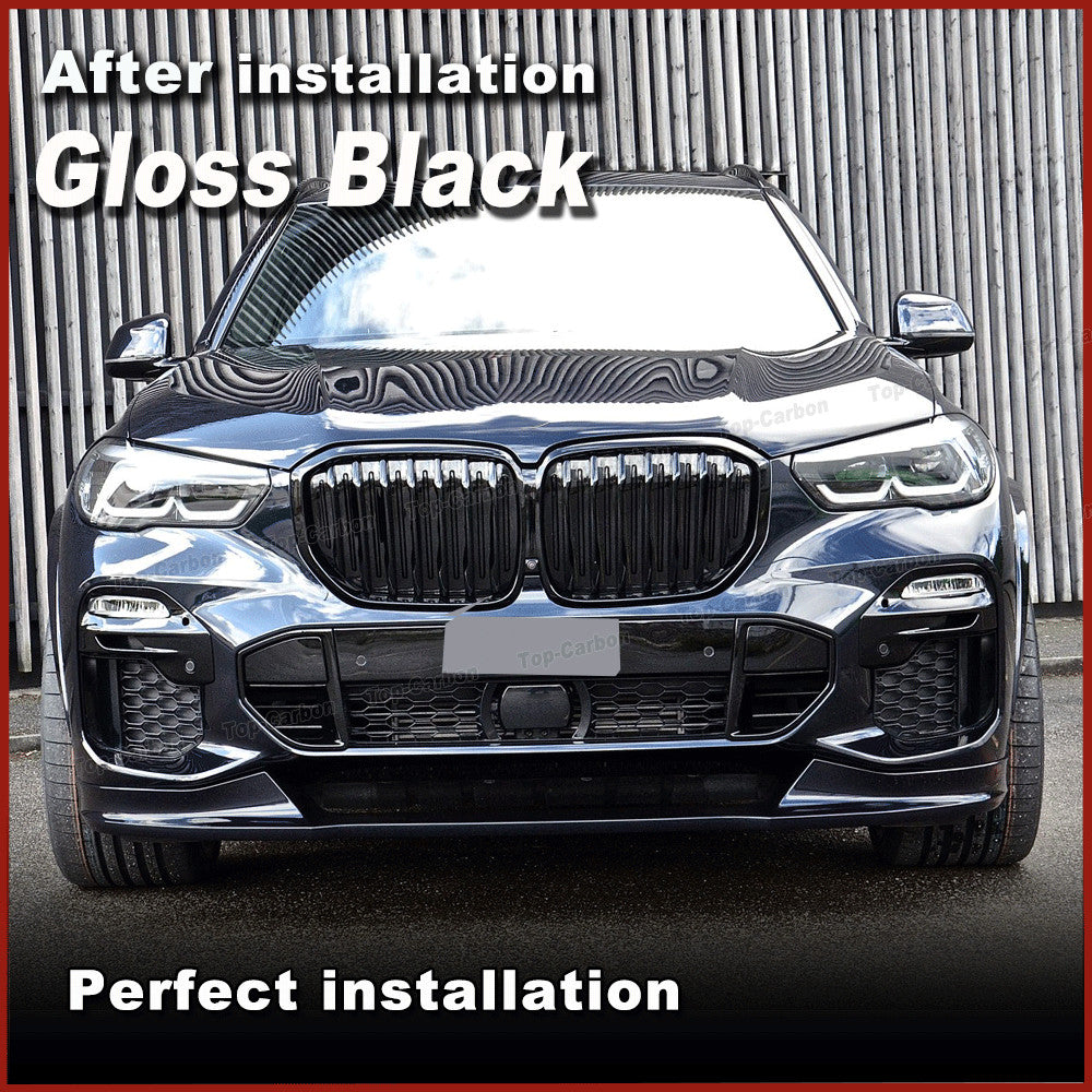 Fit for BMW X5 G05 M-SPORT 2019-2022 Gloss Black Front Bumper Lip Chin Spoiler