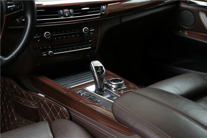 for BMW X5 X6 F15 2014-2018 Red Wood Grain Gear Shift Both Side Strip Trim 2pcs