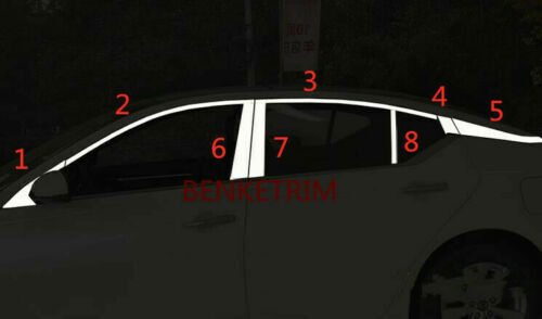 for Nissan Altima 2019-2023 Chrome Steel Upper Window Cover Molding Trim Strips