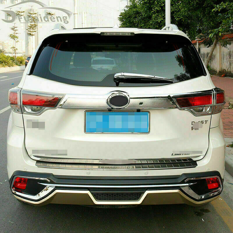 Chrome Rear Tail Light Frame Molding Cover Trim for Toyota Highlander 2014-2019
