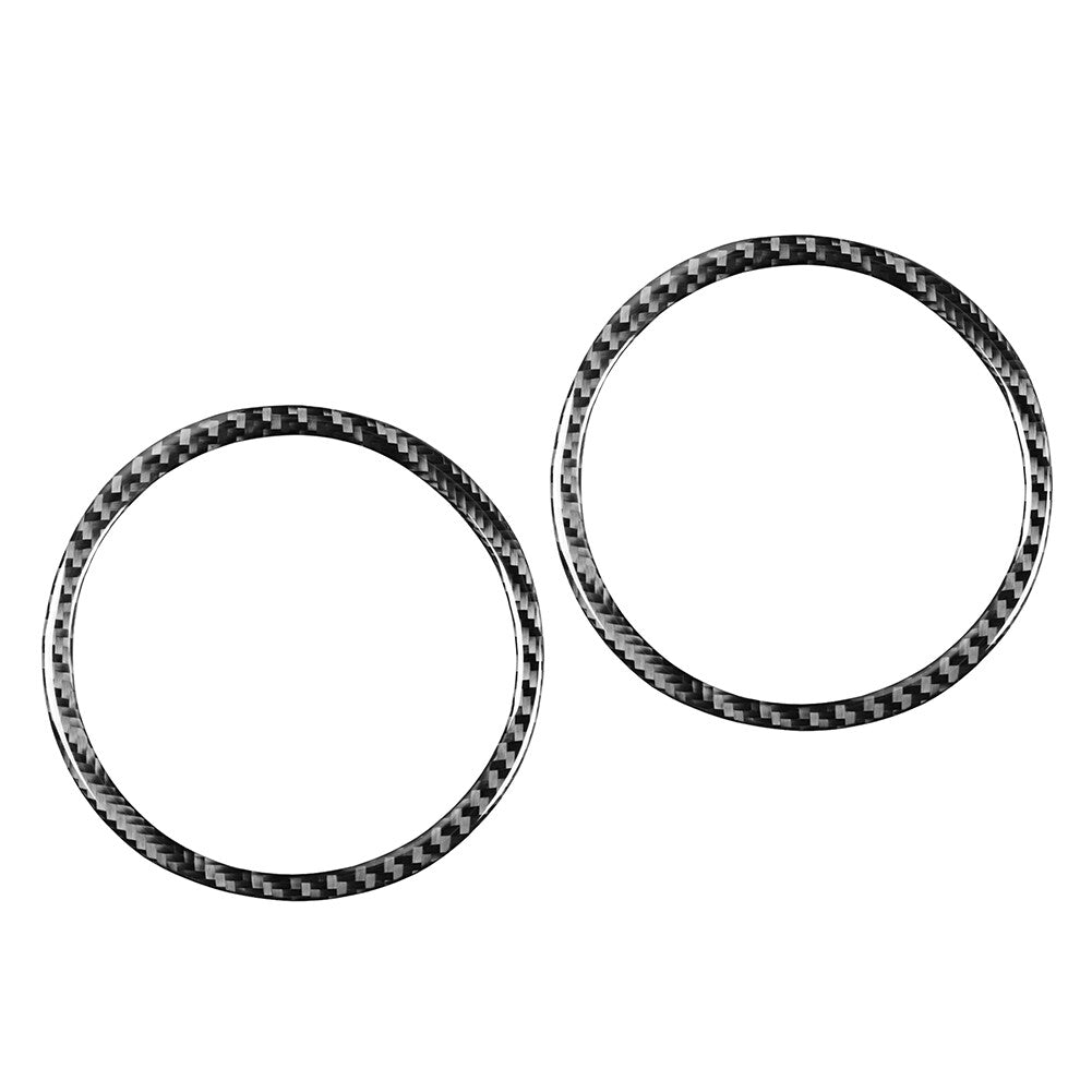 Demist Air Conditioner Vent Outlet Ring Trim Carbon Fiber for Audi TT 8N 2001-06
