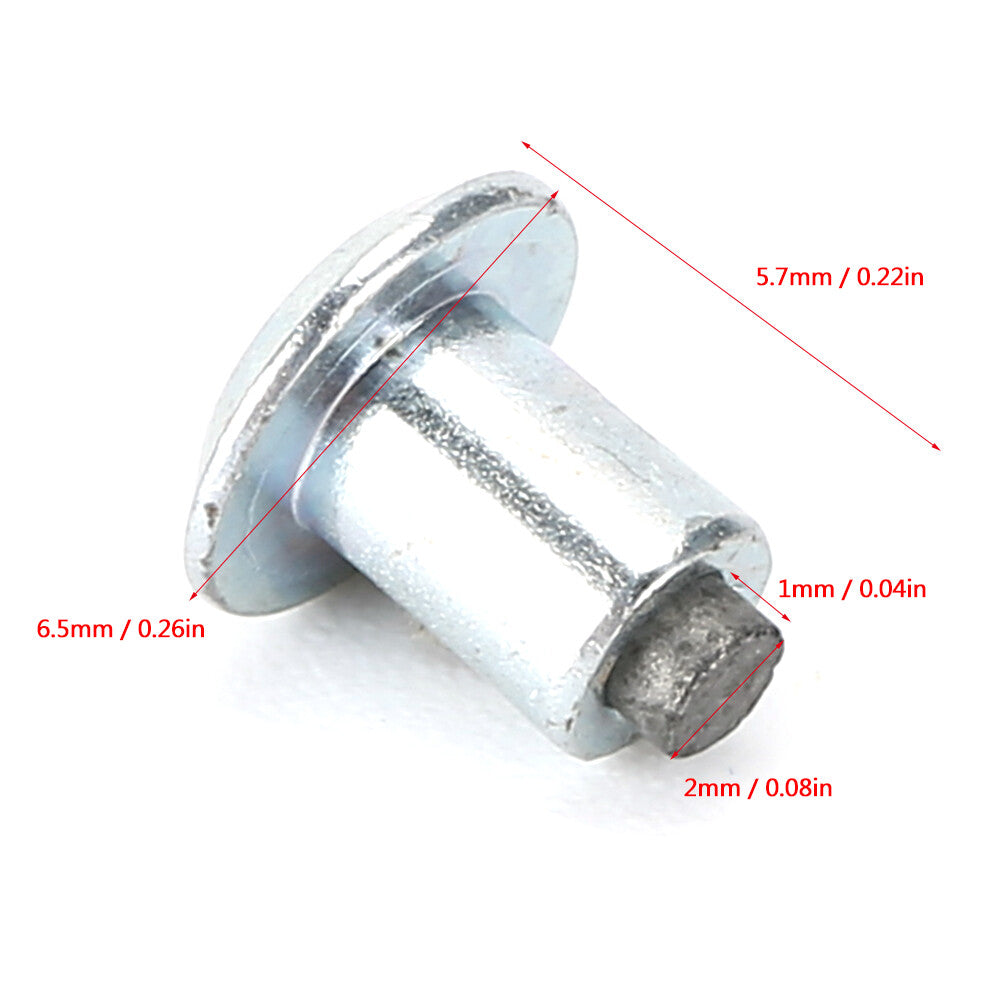 Car 100Pcs 6.5mm 0.3in Wheel Tire Stud Screws Anti-Slip Nails For Motorcycle ATV