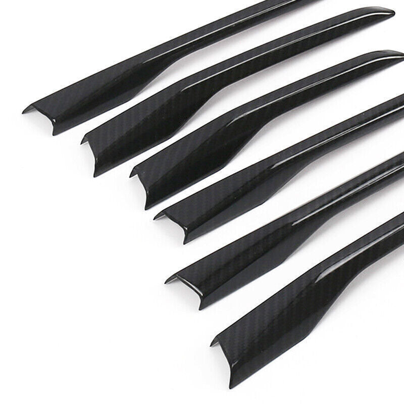 6X Carbon Fiber Style Front Fog Light Trim Cover Strip for Cadillac XT5 2017-24