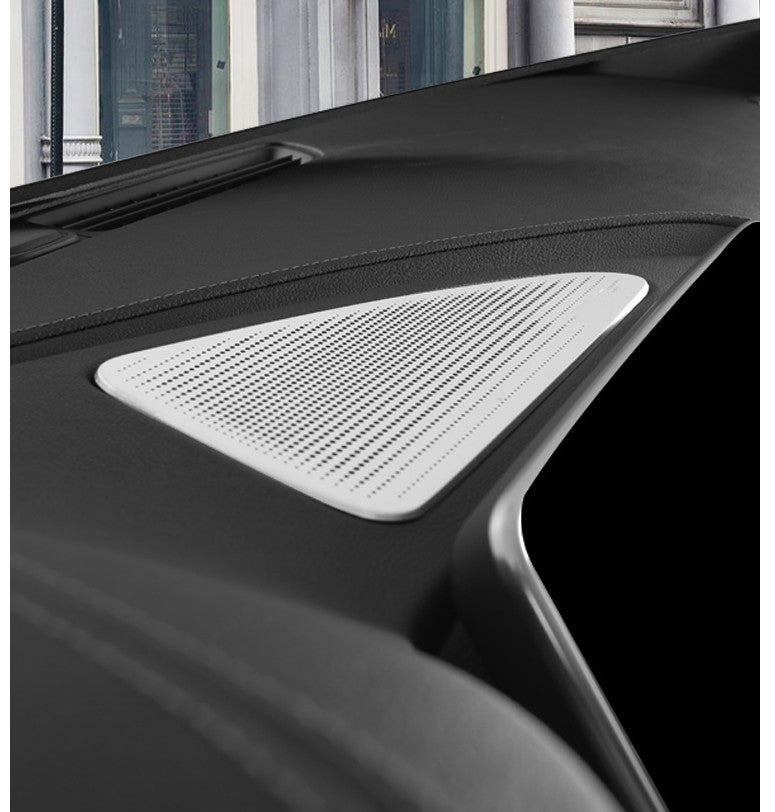 1X Dashboard Speaker Frame Cover Trim Silver Steel Fit for Cadillac CT5 2020-24
