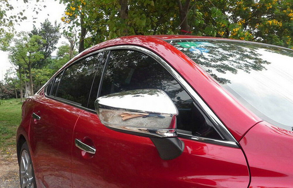 for Mazda 6 Atenza 2013-2017 Chrome Exterior Side Door Mirror Cover Trims Decor