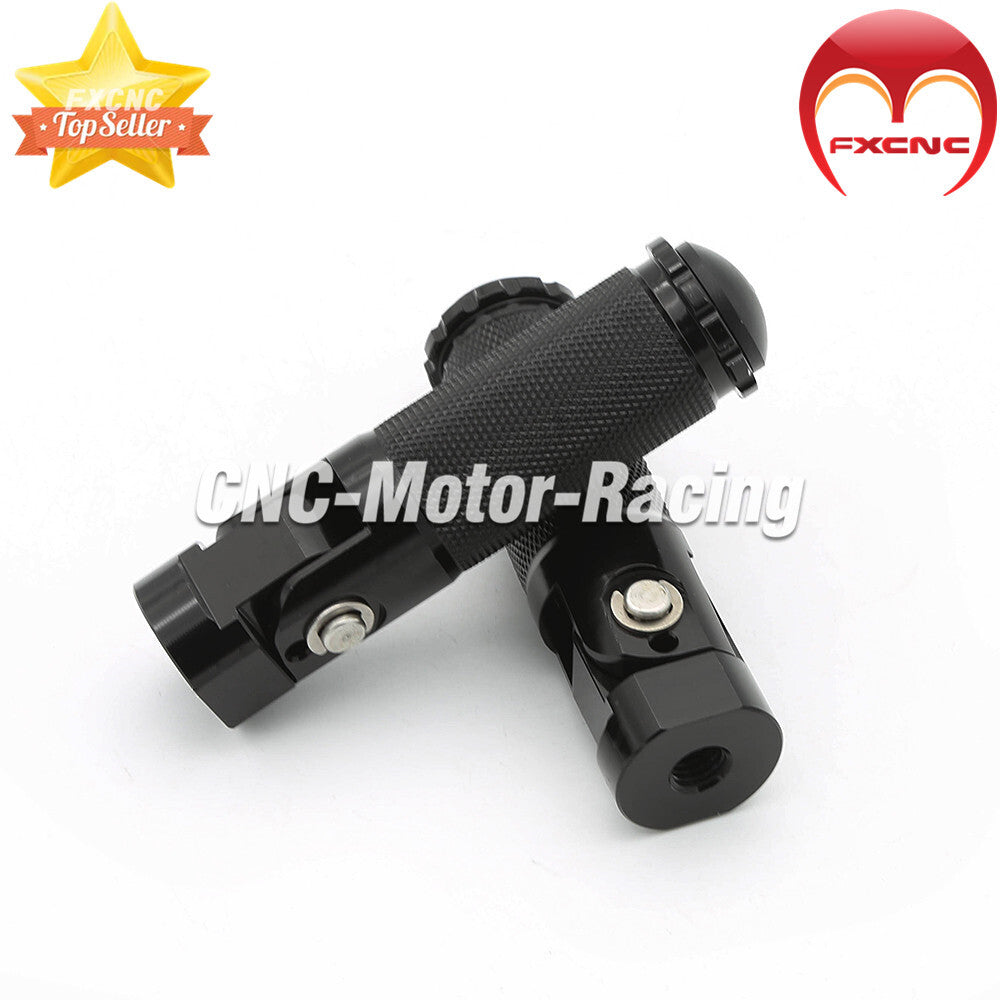 CNC black folding motorcycle footstool, footstool, foot spikes, gears