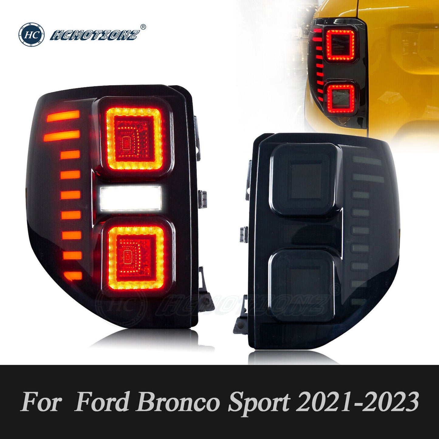 2-Pack LED Taillights for Ford for Mustang Sport 4-Door 2022 2023 Rear Lights