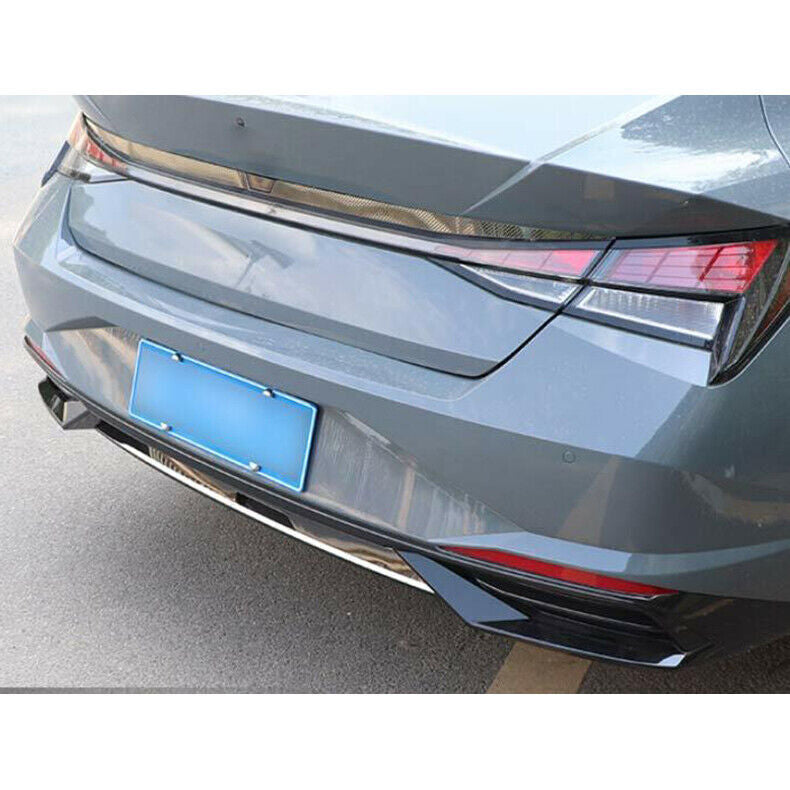 for Hyundai for Elantra 2021-23 Silver Steel Rear Bumper Lower Protector Cover Trim