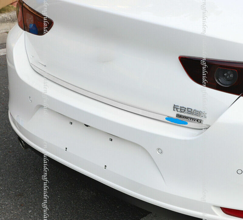 1P for Mazda 3 Axela 2019-22 stainless REAR TRUNK TAIL GATE DOOR LID COVER TRIM