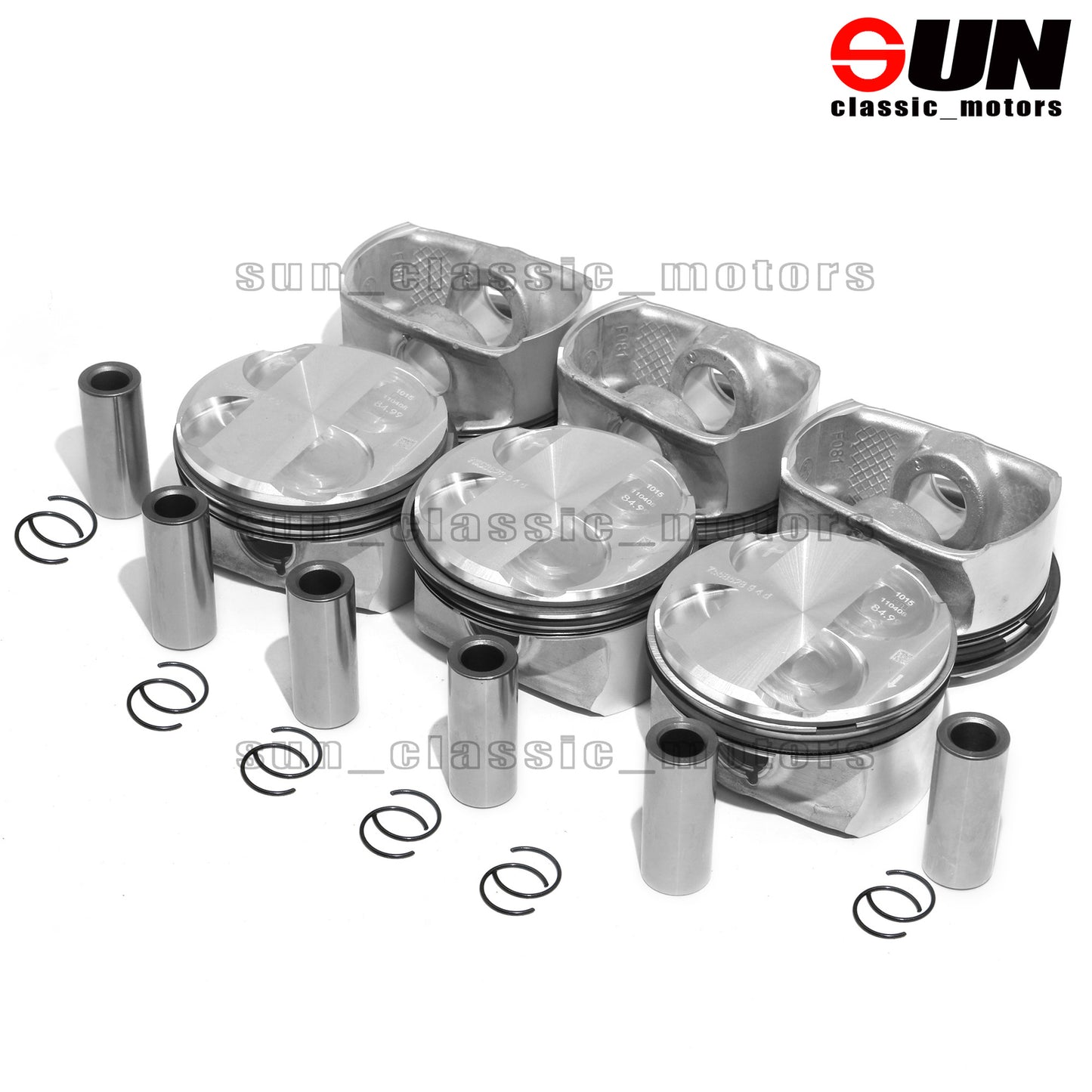 Piston and ring set 10.7:1 for E90 E60 E83 128i 328i 528i X1 N52 3.0L -