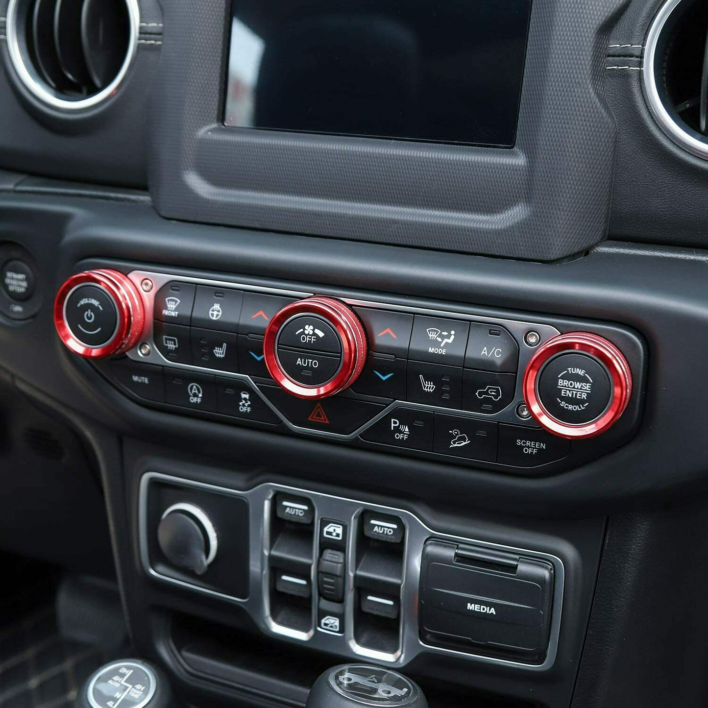 Aluminum A/C Switch Button Cover Trim for Jeep for Wrangler JL, JT 18+ Accessories