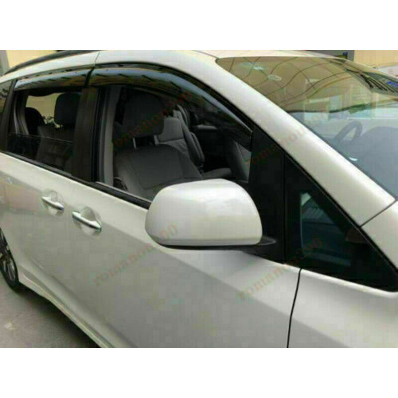 for Toyota for Sienna 2011-20 Black Side Window Vent Visor Sun Rain Deflector Guard
