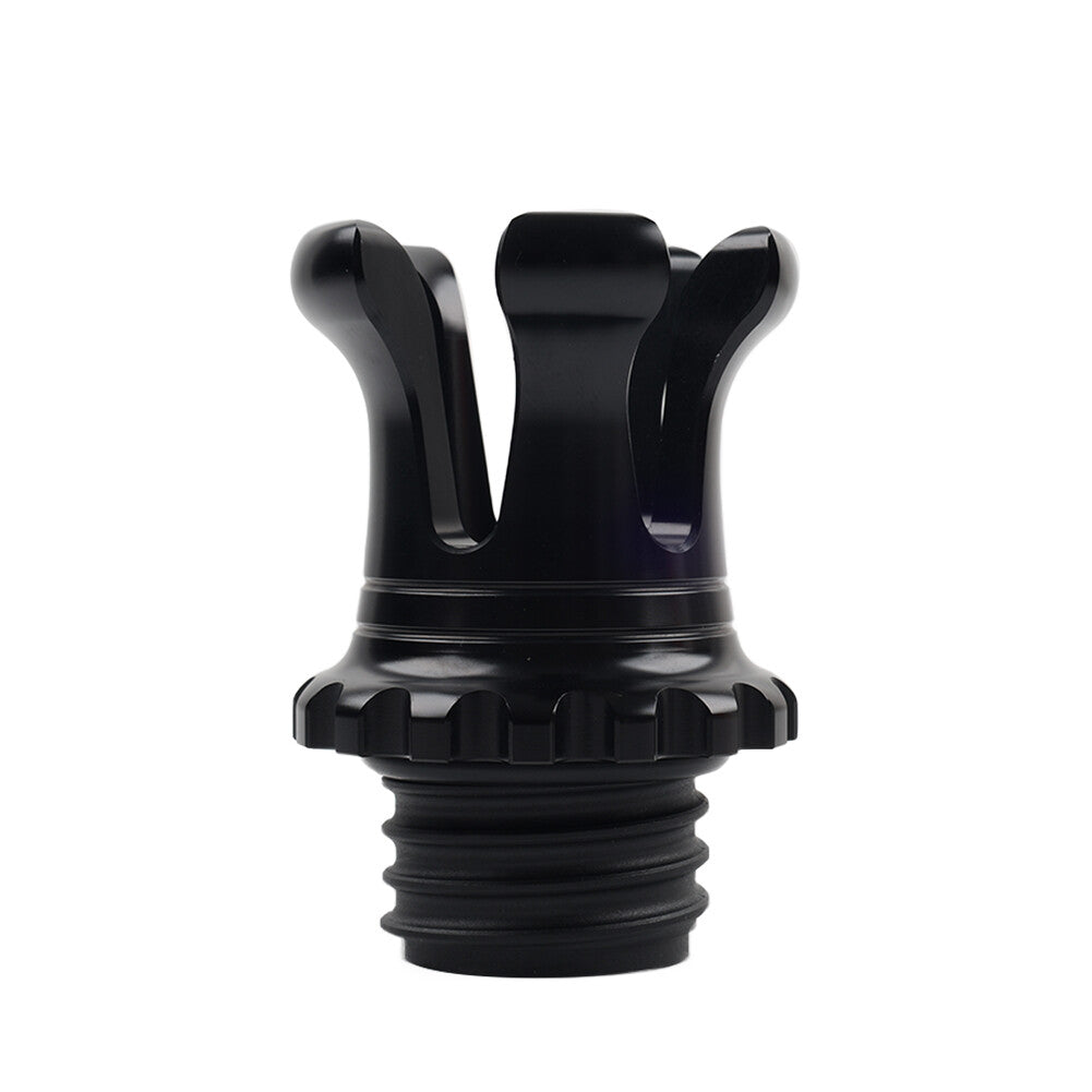 Motorcycle Vented King Crown Gas Cap Fuel Tank Black for Harley XL883 Road King