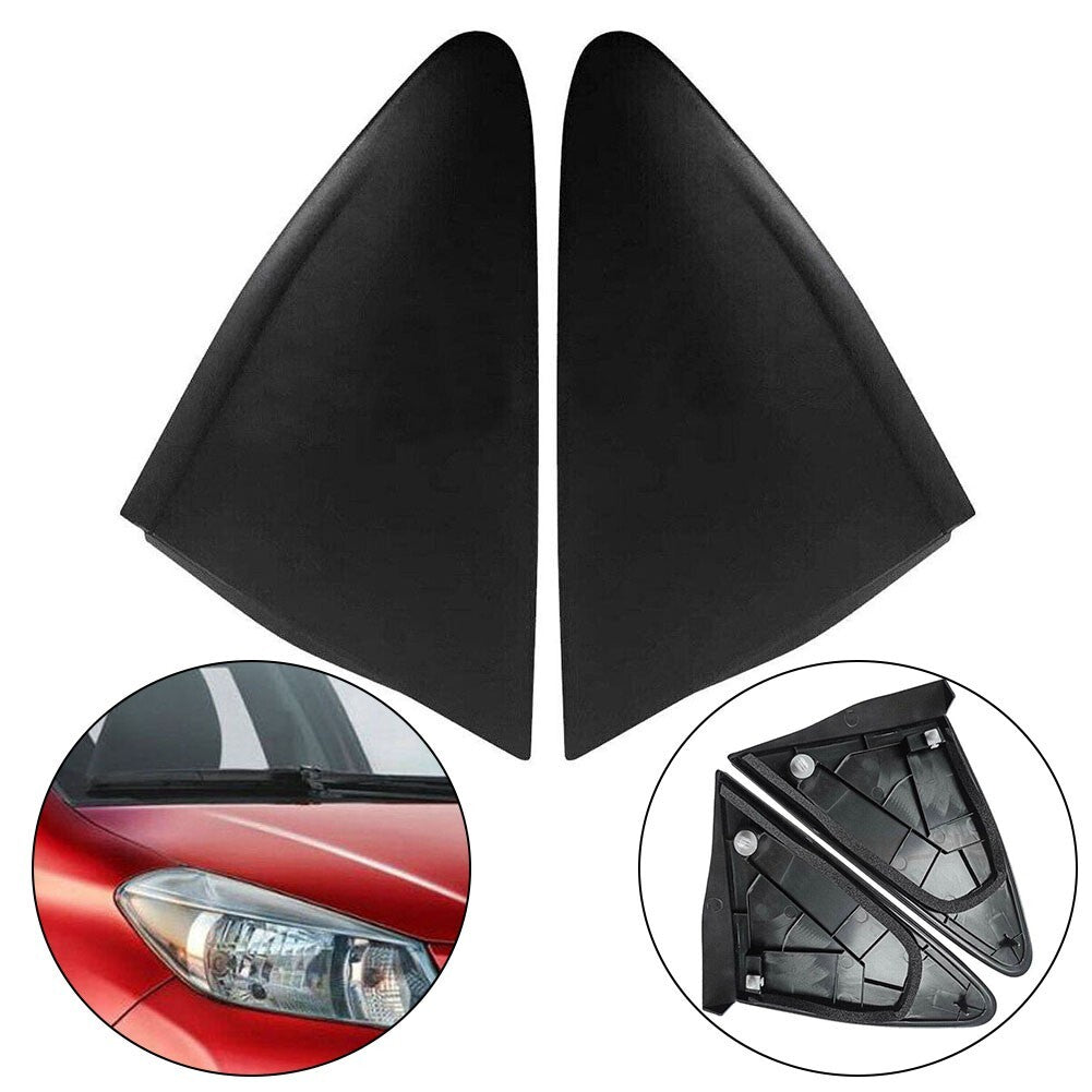 2Pcs Front Rearview Mirror Triangle Cover Trim for Toyota For Yaris 2012-2014