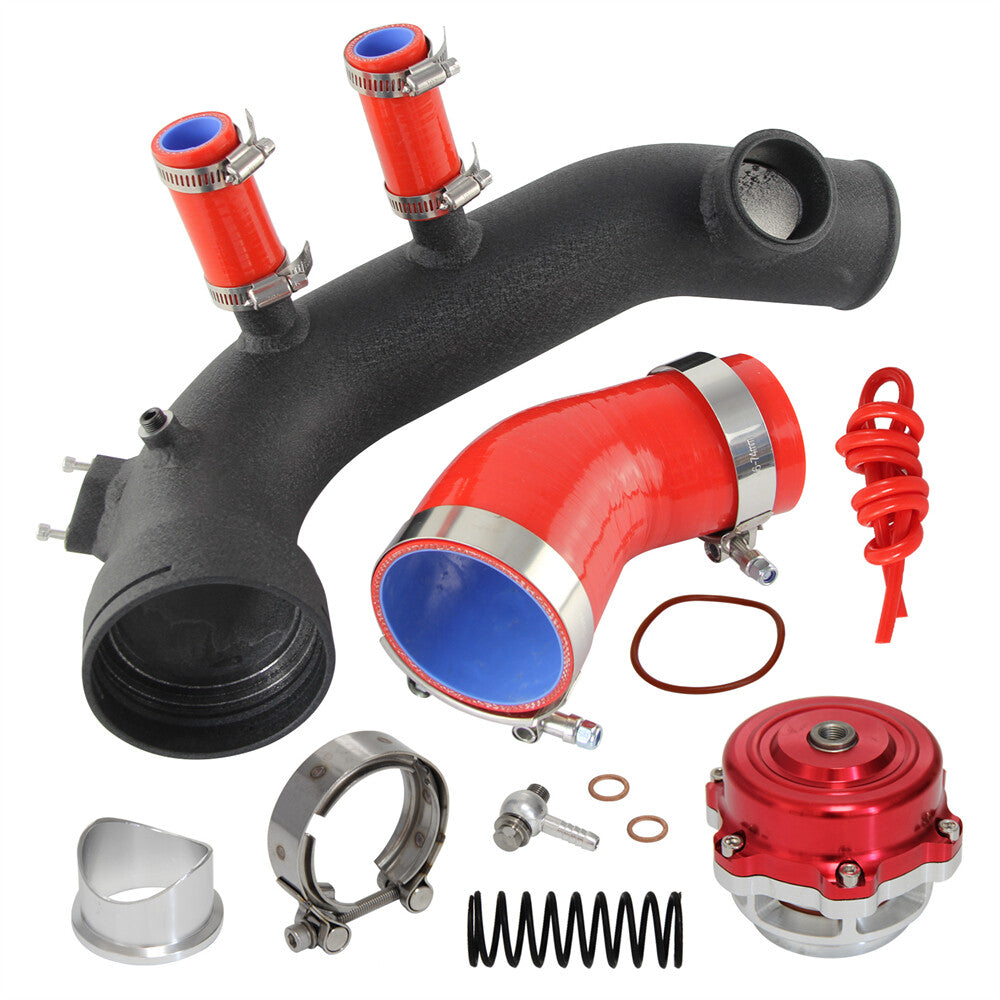 Intake Turbo Pipe BOV Kit for BMW N54 E82 E88 335i 335xi E90 E91 E92 E93 Red
