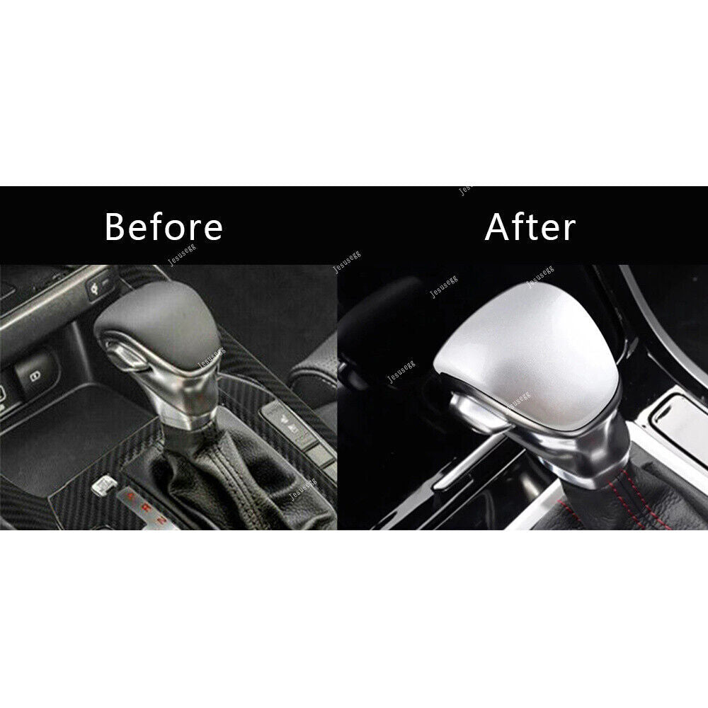 for Kia Sanchi runs ABS Front Gear Shift Lever Knob Handle Cover Cap Trim White