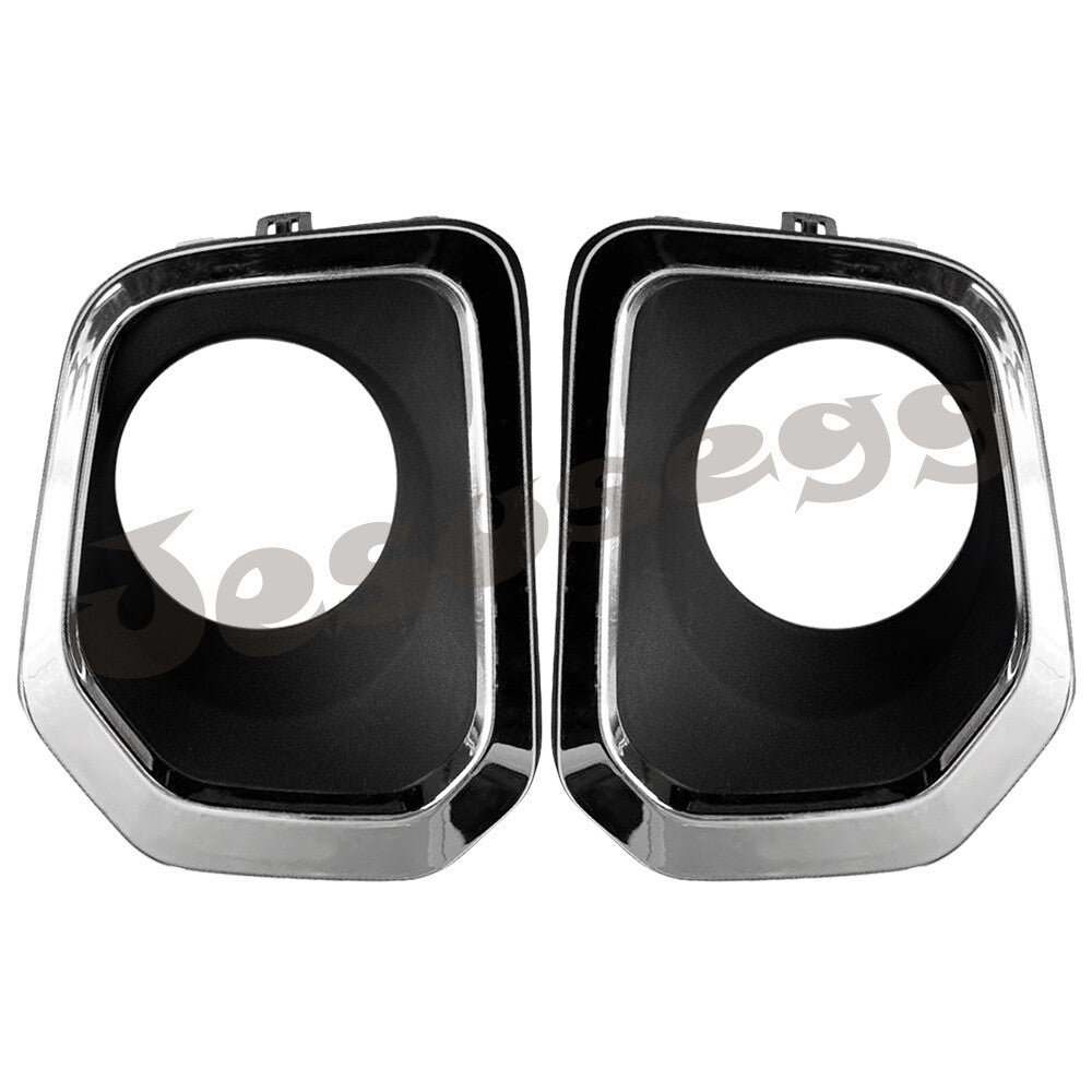 2x Front Right+Left Side Fog Light Bezels Black Chrome Fits For 2016-2020 Tacoma