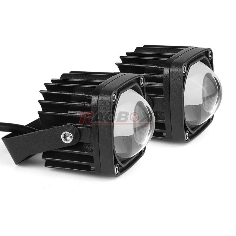 2x Square LED Work Light 2in Cube Pods Driving Spot Fog Offroad SUV Yellow+White