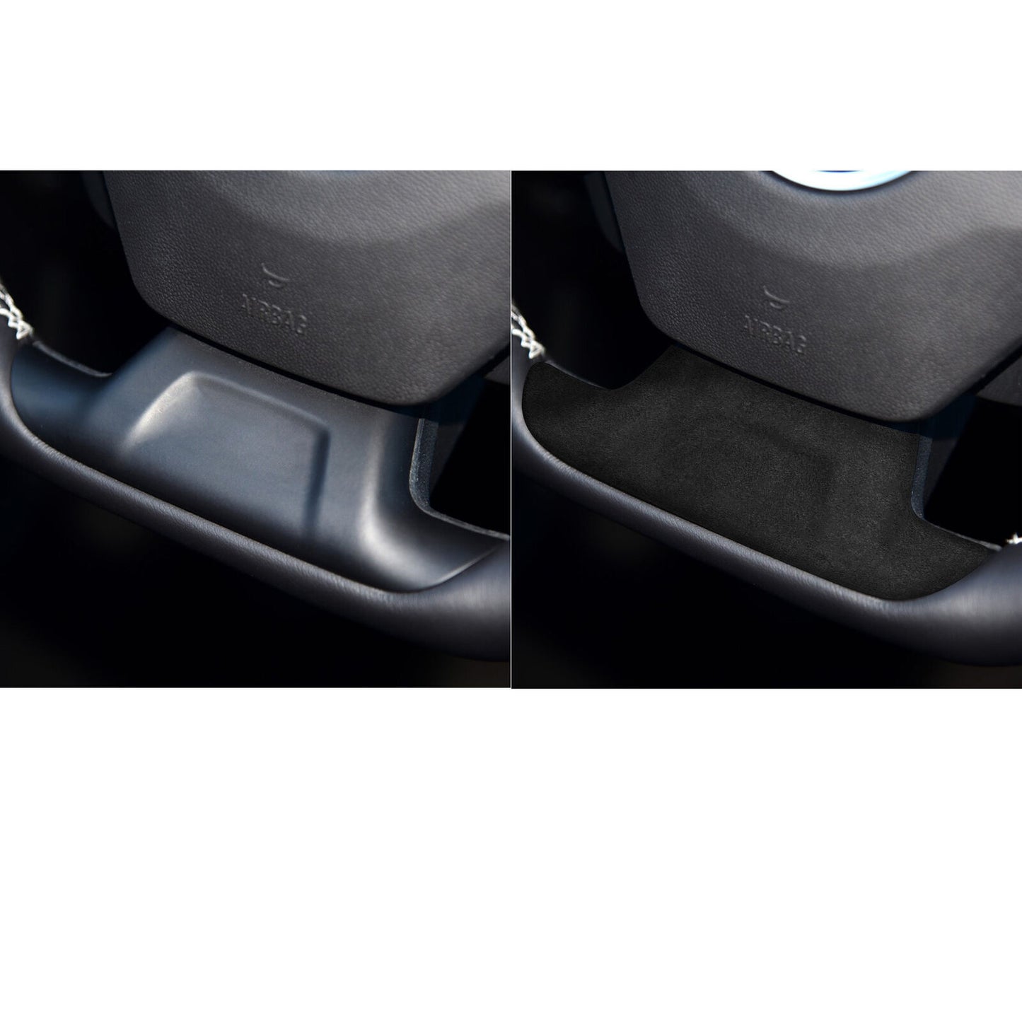 Car Steering Wheel U Type Cover Trim Fit for Chevrolet Camaro 2016-20 Gray Suede