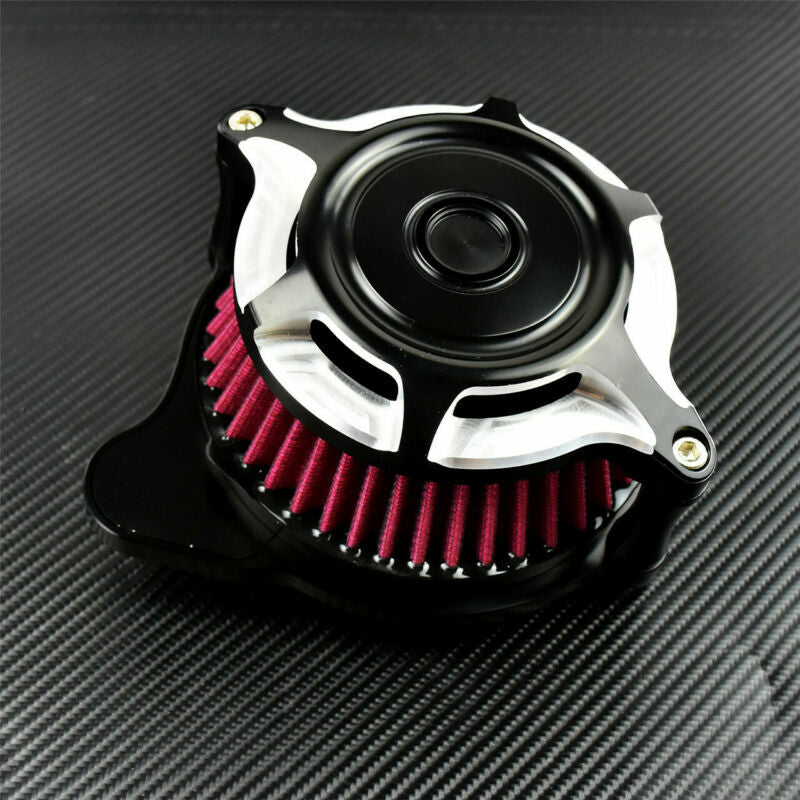 Contrast Cut Air Cleaner Intake Air Filter Fit For Touring 2008-16 Softail Dyna Q
