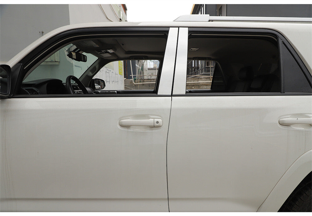 4¡ÁSteel Chrome Door Window Pillar Posts Panel Cover Kit For Toyot@ 4Runner 2010+