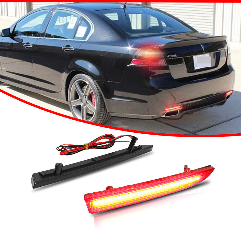 For 2016+ for Camaro Red Lens Rear Reflector Fog Light Tail Brake Light - v
