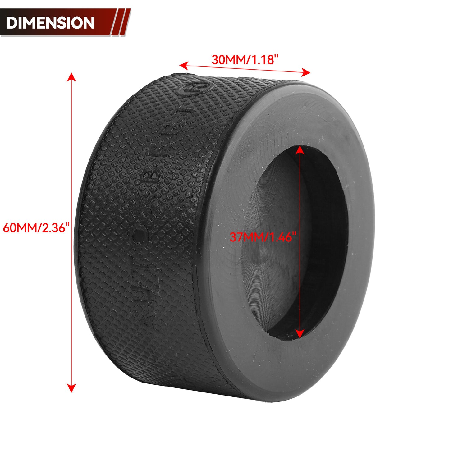Rubber Bottle Jack Pad With 37mm Hole Jacking Point For 10 Tons Bottle Jacks Pad