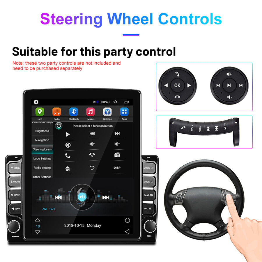 9.7'' Android 9.1 Car Stereo Radio Player GPS Navigation Head Unit Mirror Link