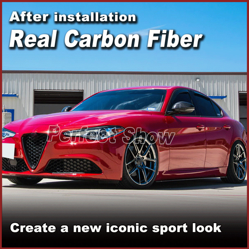 Fit for Alfa Romeo Giulia 952 Sedan 2015-20 REAL Carbon Side Skirts Spoiler Lip