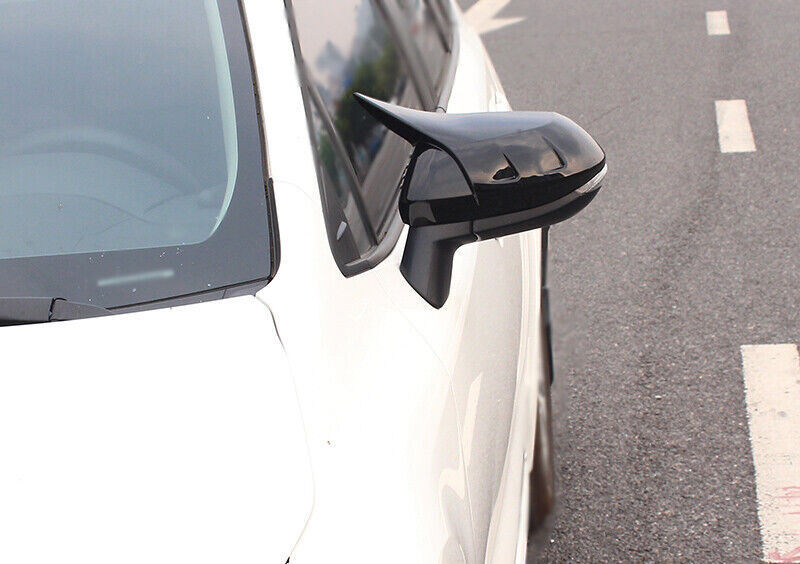 Fit for Toyota for Corolla 2020-2021 Gloss Black Side Rearview Mirror Cover Trim 2PC