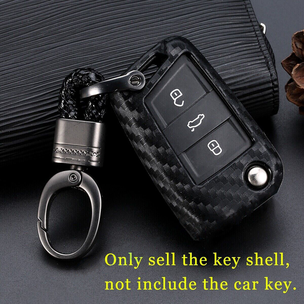 Carbon fiber key cover key cover for VW E- for Golf for Passat Touran ?KODA for SEAT Q