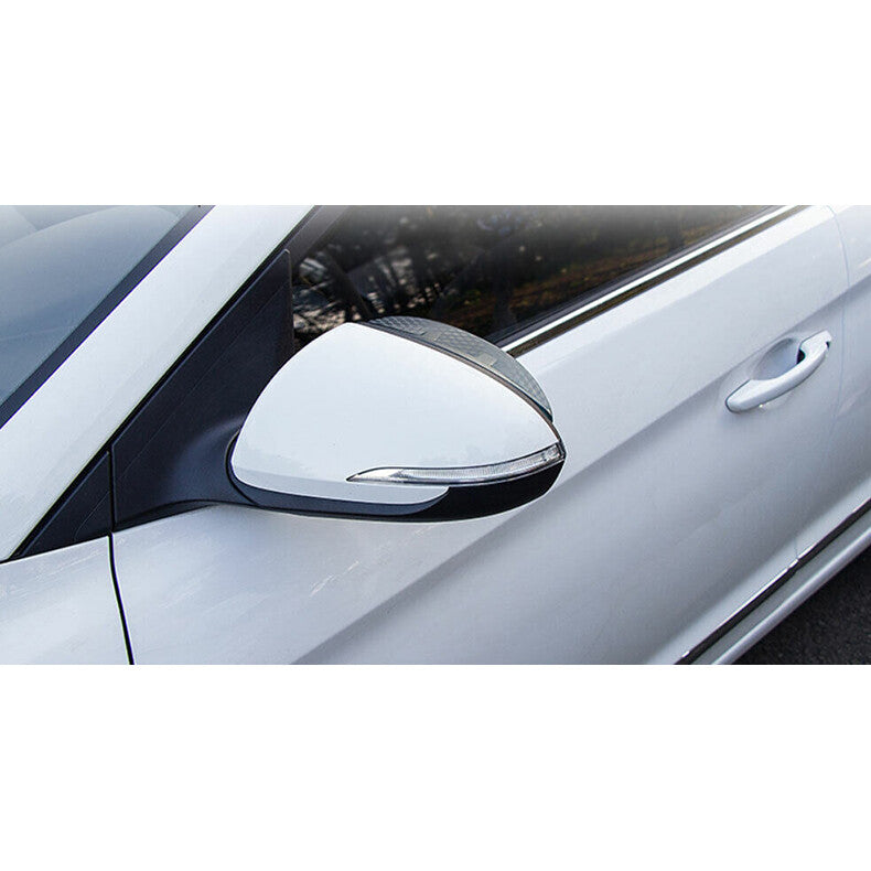 for Hyundai for Elantra 2017-20 Carbon fiber Rearview Mirror Rain Eyebrow Frame Trim