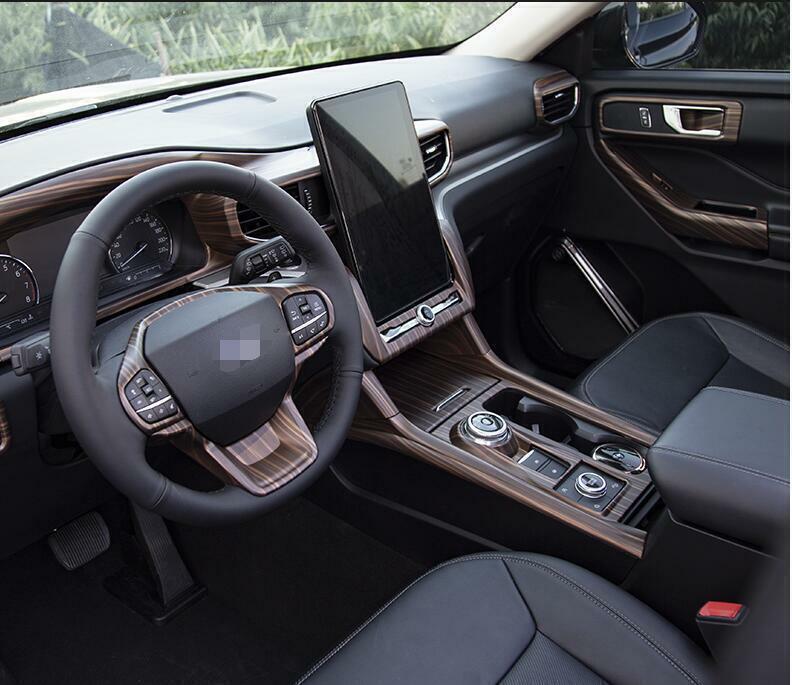 Headlight Switch Control Frame Trim for Ford Explorer 2020-2022 Matt Peach Wood
