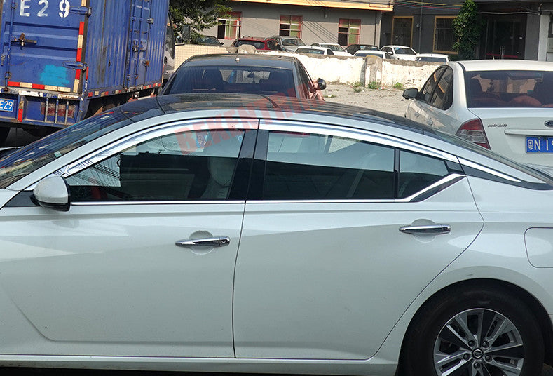 for Nissan Altima 2019-2024 silver Window Wind Visors Rain Guard Vent Deflectors