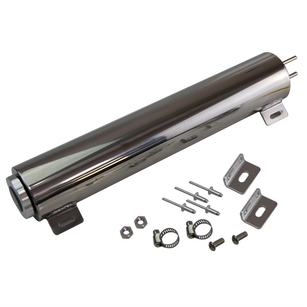 3x16 Stainless Steel 50 OZ Radiator Overflow Over Flow Puke Tank Catch Can