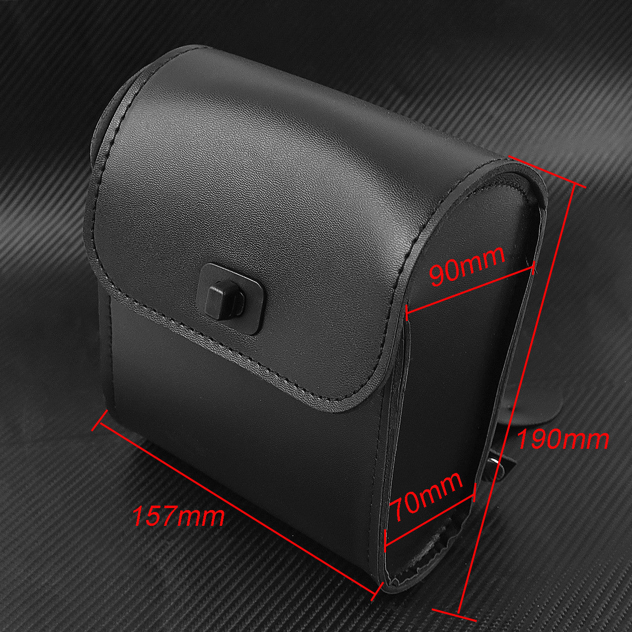 Universal Motorcycle Front Handlebar Tool Bag Luggage Pouch Saddle Bag Black Q