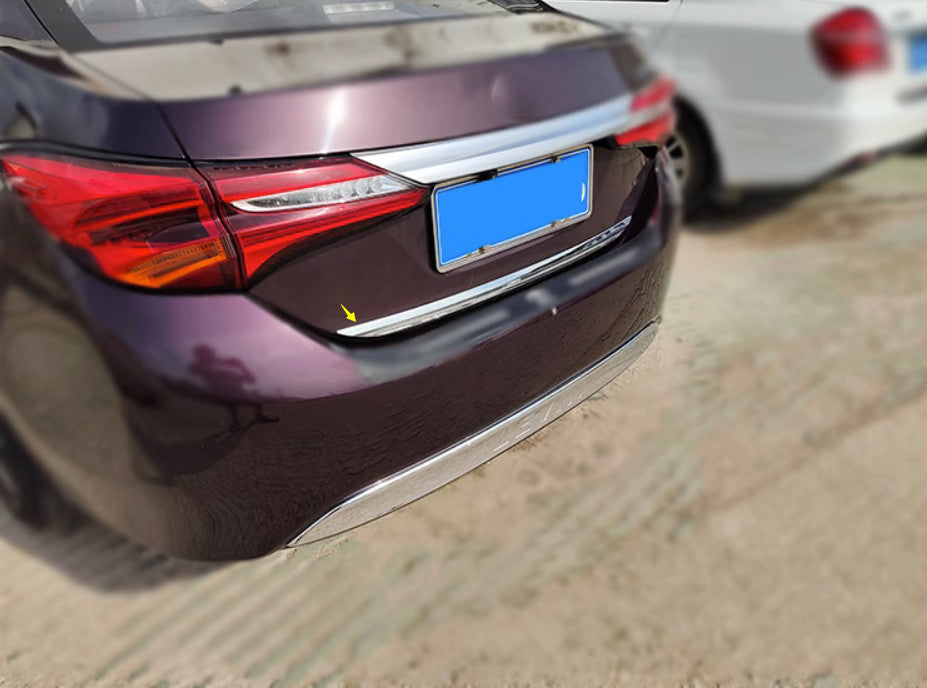 for Toyota for Corolla 2014-18 Chrome steel Rear Door Trunk Lid Tailgate Strip Trim