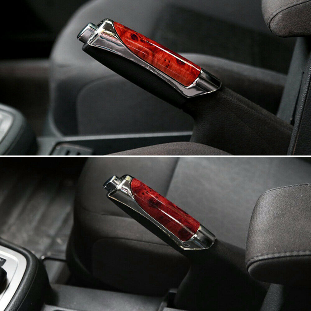 Red Carbon Fiber Style Car Handbrakes Protective Cover Car Interior