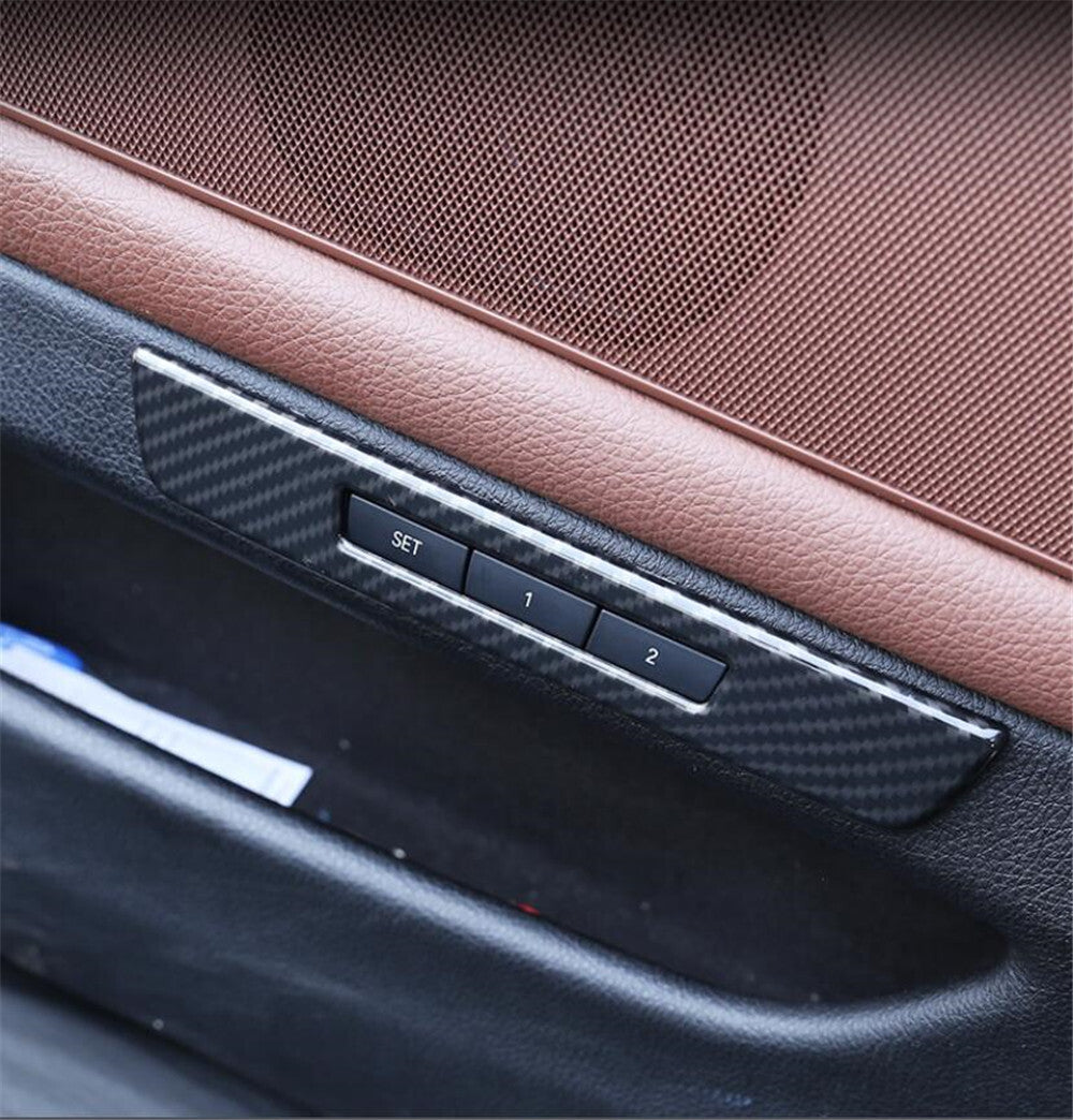 Carbon Fiber ABS for Seat Memory Button Switch Trim for BMW 5 Series 5GT F10 2011-17