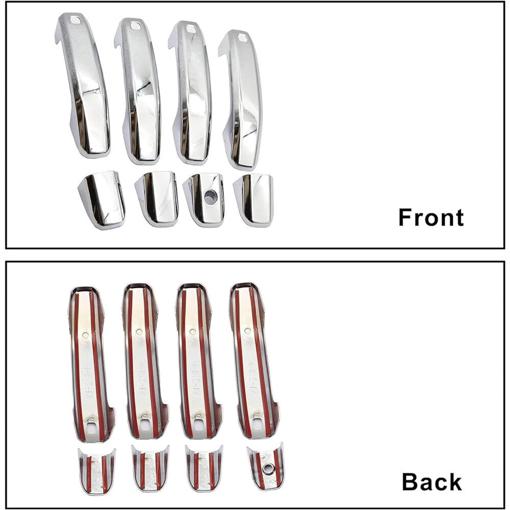 4 Sets Chrome Door Handle Cover w/ for Smart for GMC for Sierra 1500 2500/3500HD 2020-21