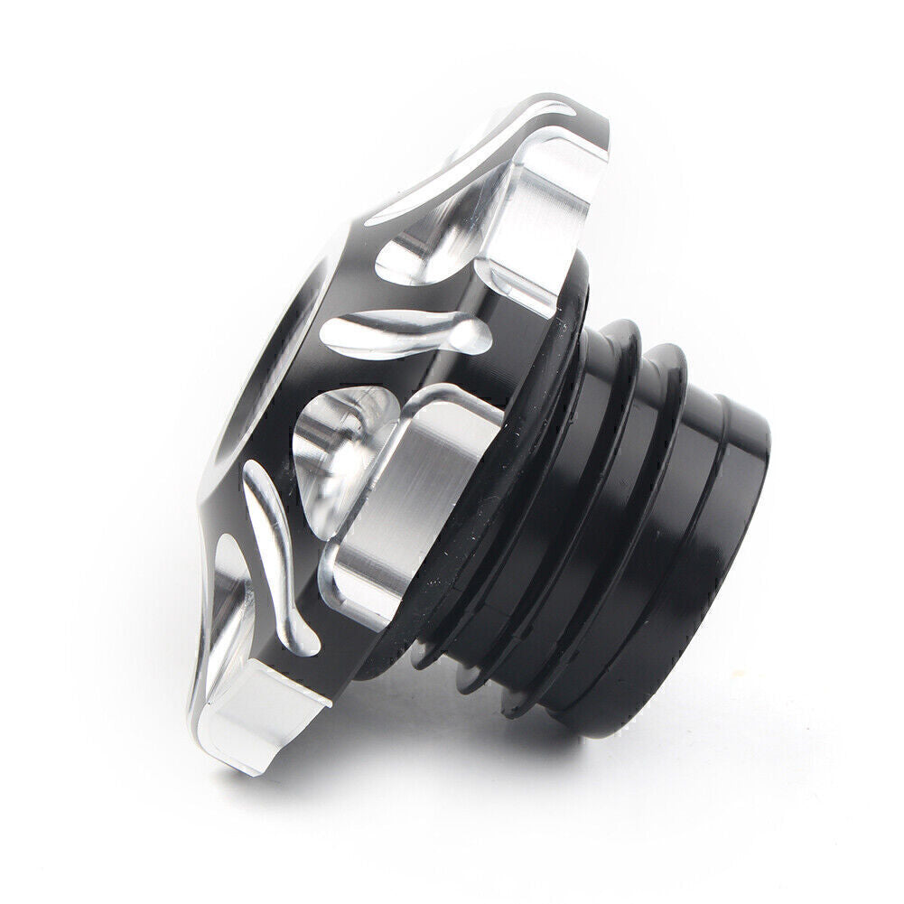 ?ldeckel Tankdeckel Schwarz f¨¹r for Harley Dyna for Davidson 1991-2017 FXD Mid-Control